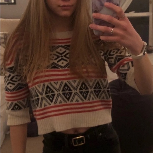 cropped chevron sweater - Picture 2 of 3